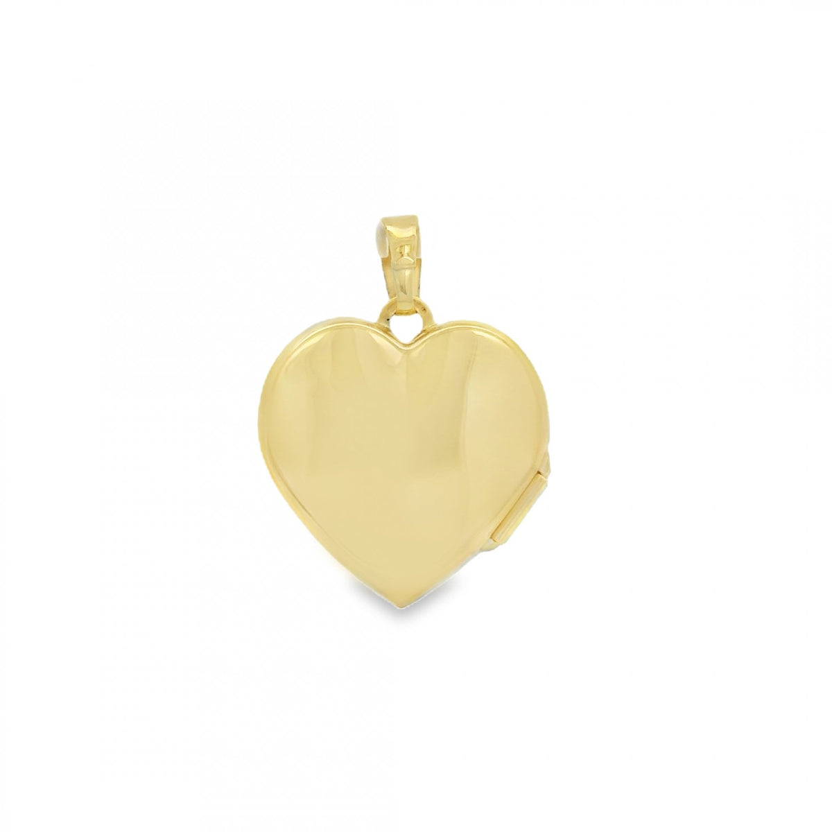 9ct Yellow Gold Heart Locket - 18x19x4.5mm - 1.9g