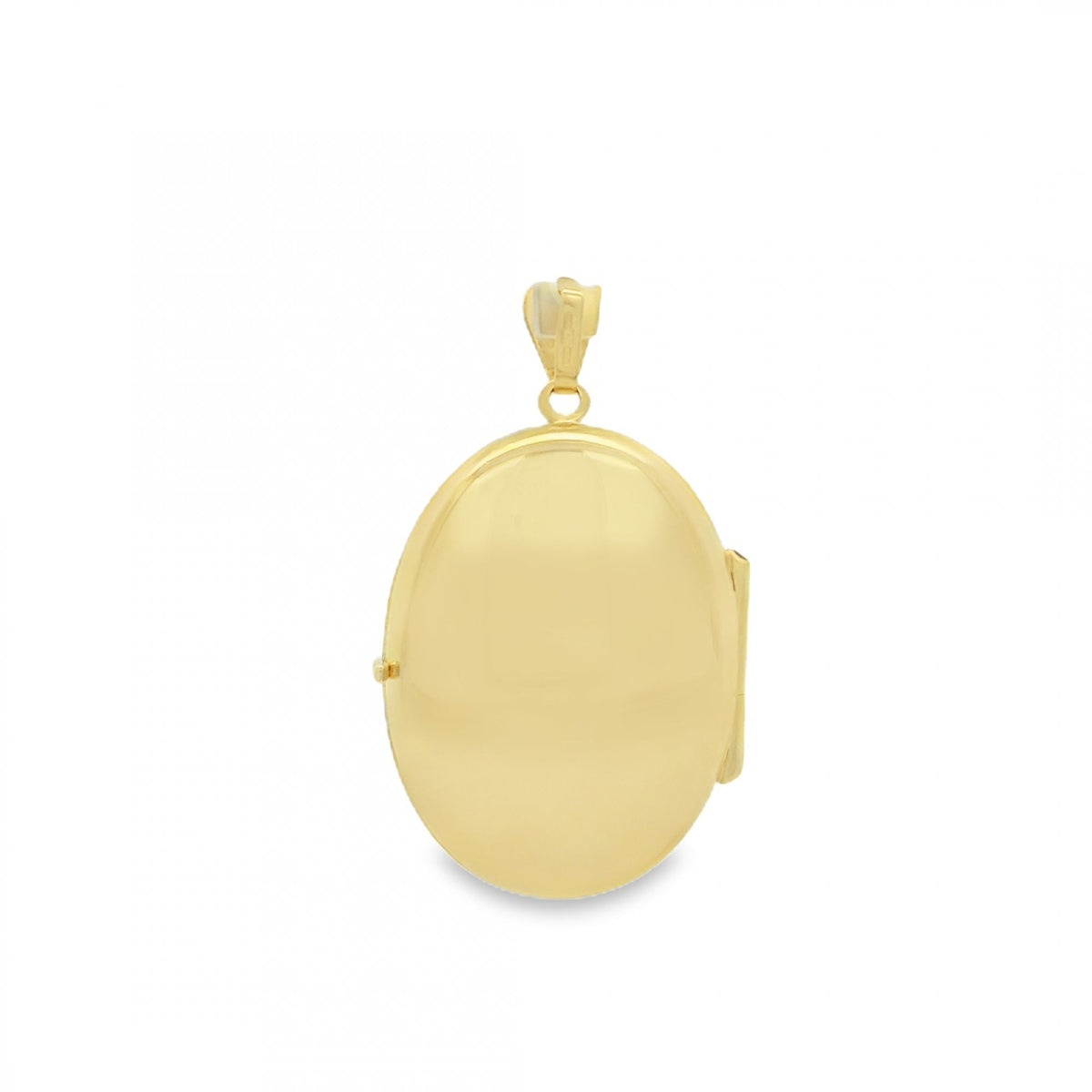 9ct Yellow Gold Feather Engraved Locket - 17x19x5mm - 2.9g
