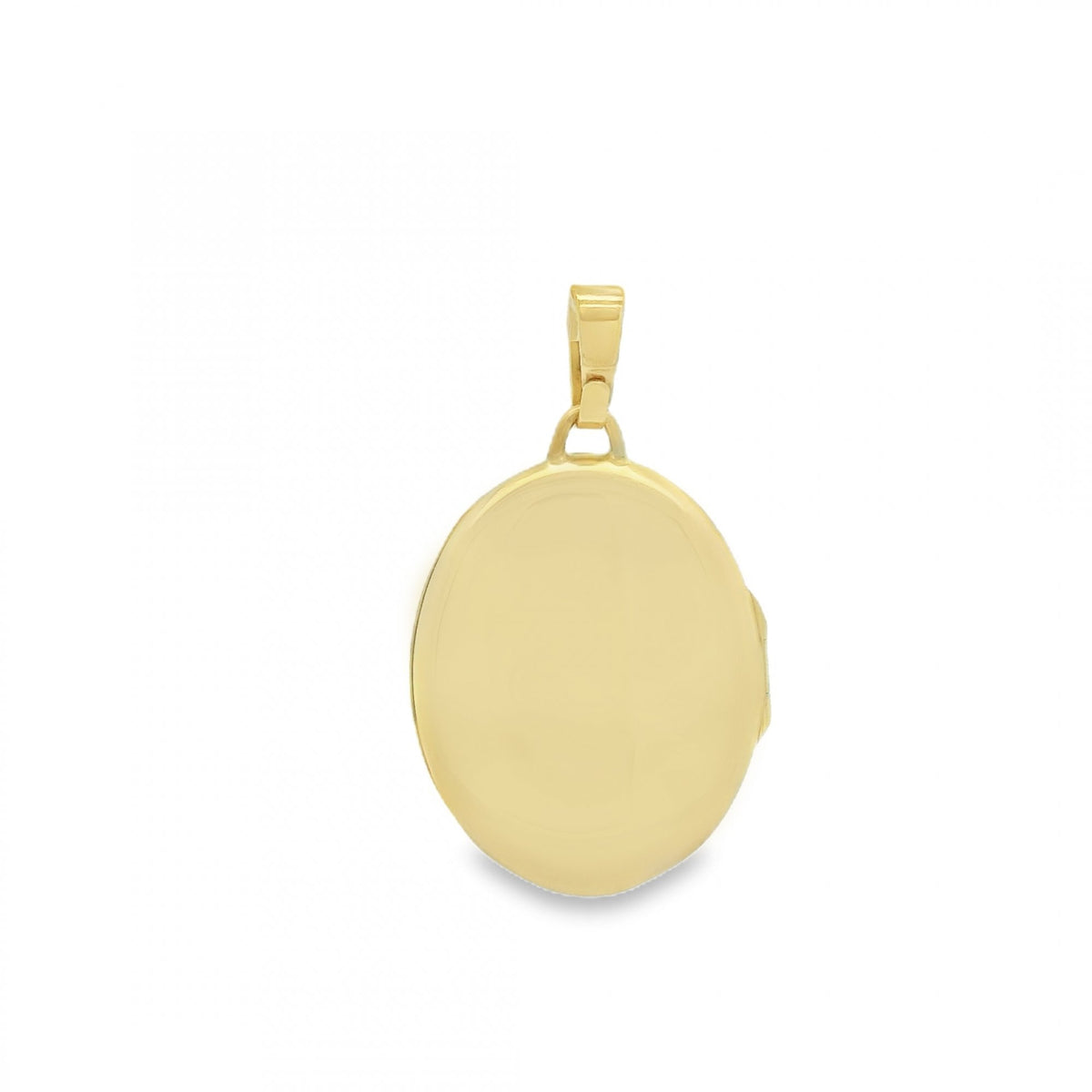9ct Yellow Gold Feather Engraved Locket - 17x20x5mm - 1.9g