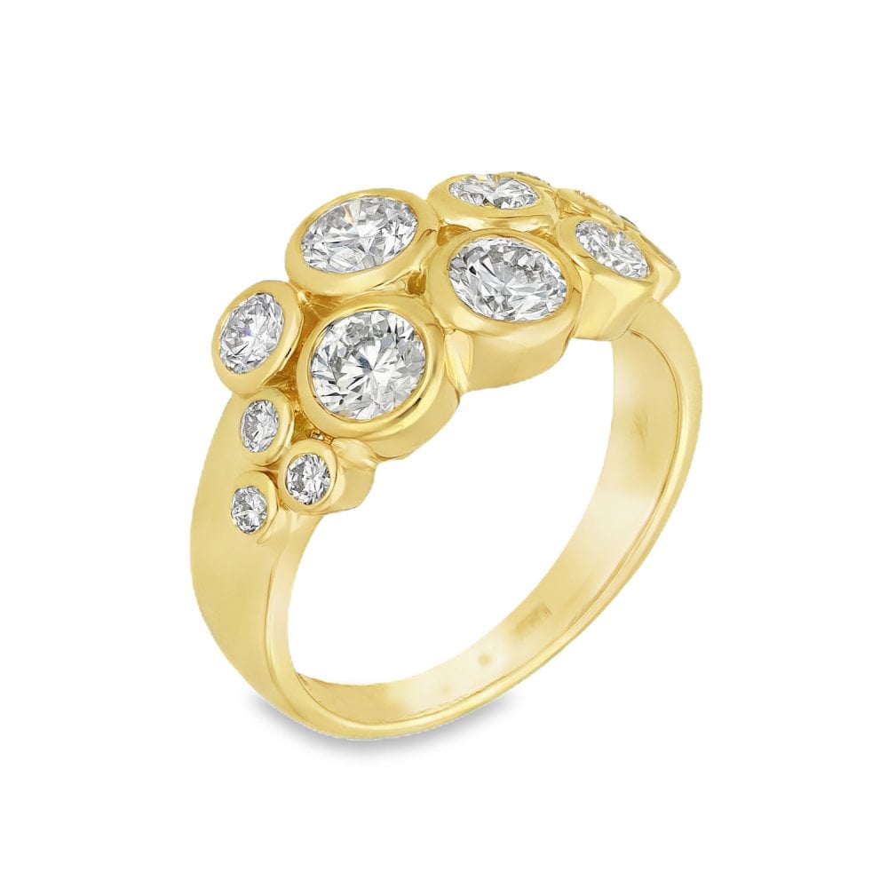 1.64ct Yellow Gold Diamond Scatter Ring - F/VS