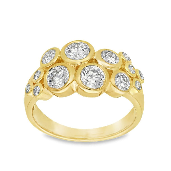 1.64ct Yellow Gold Diamond Scatter Ring - F/VS