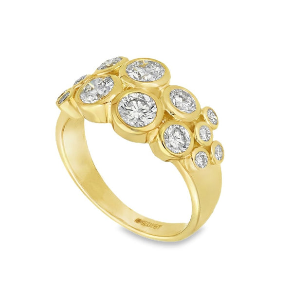 1.64ct Yellow Gold Diamond Scatter Ring - F/VS