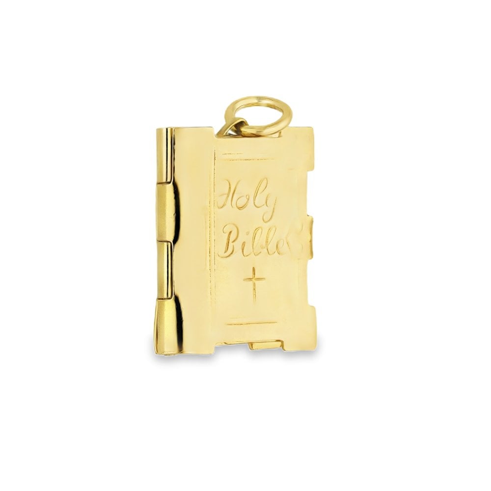 9ct Yellow Gold Large Bible Charm - 16x20x5mm - 3.9g