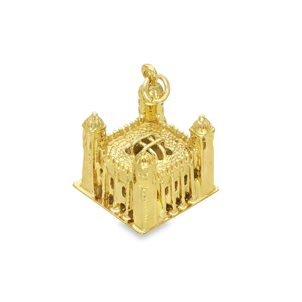 9ct Yellow Gold Tower Of London Charm - 14x14x14mm - 4.6g