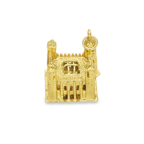 9ct Yellow Gold Tower Of London Charm - 14x14x14mm - 4.6g