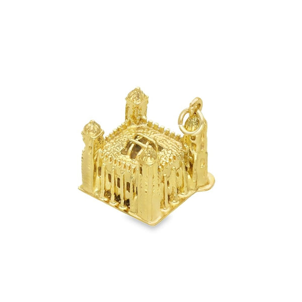 9ct Yellow Gold Tower Of London Charm - 14x14x14mm - 4.6g