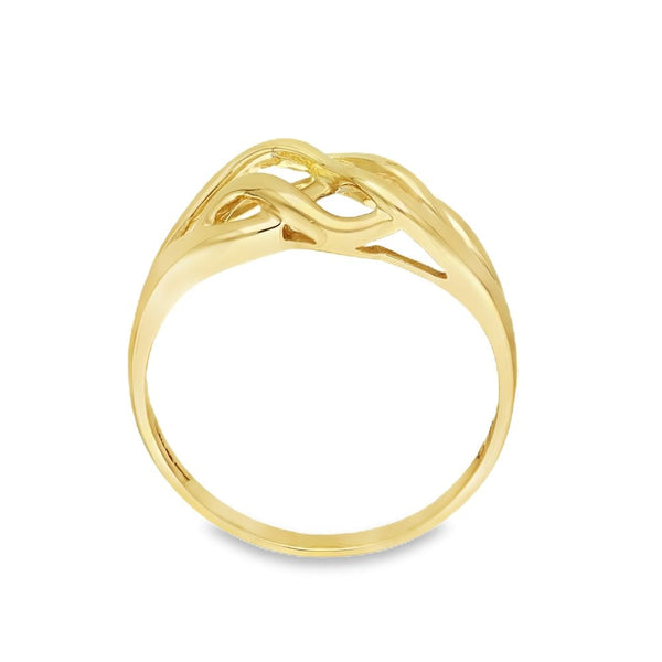 9ct Yellow Gold Puzzle-Style Ring - Size P½ - 9mm
