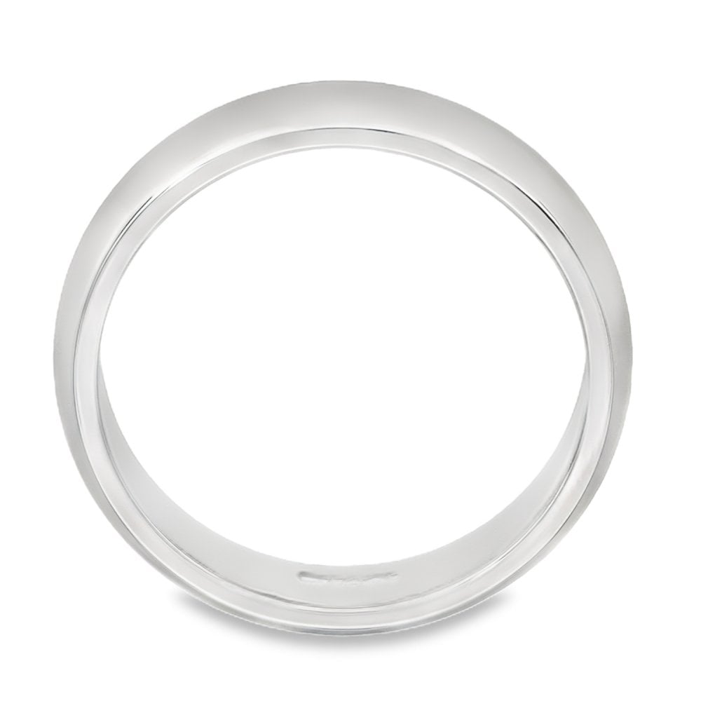 5mm Platinum Heavy Weight D-Shape Wedding Band - Size T