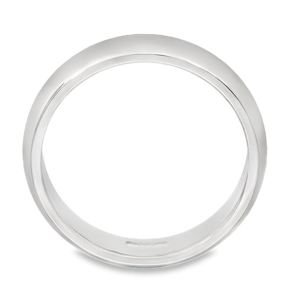 5mm Platinum Heavy Weight D-Shape Wedding Band - Size T