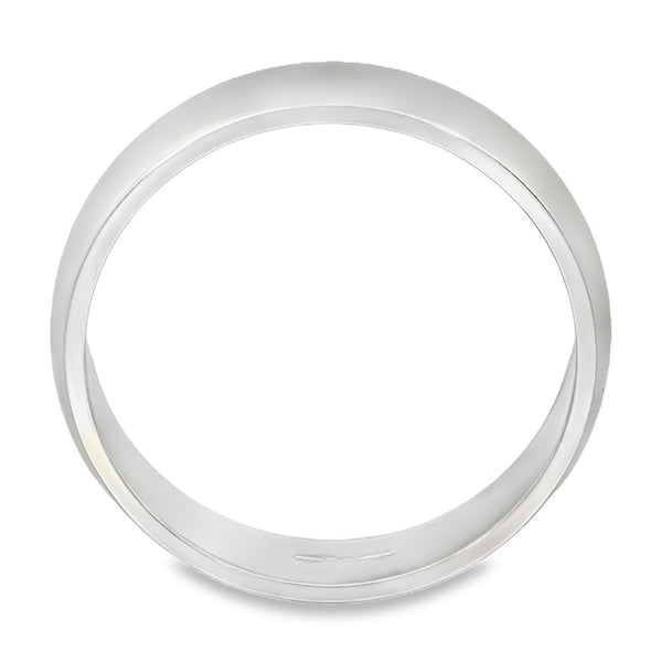 5mm Platinum Medium Weight D-Shape Wedding Band - Size T