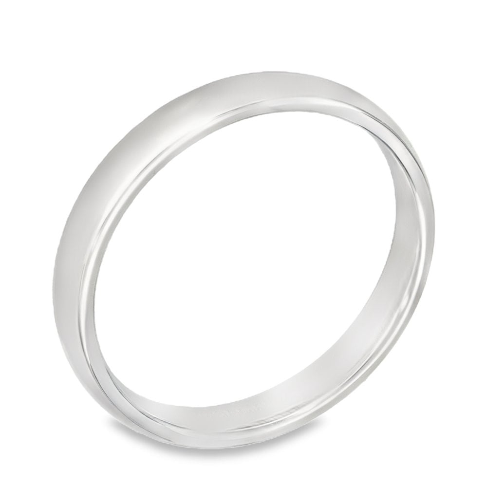 3mm Platinum Light Weight Wedding Band - Size N