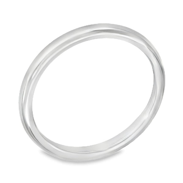 2mm Platinum Heavy Weight Court Wedding Ring - Size N