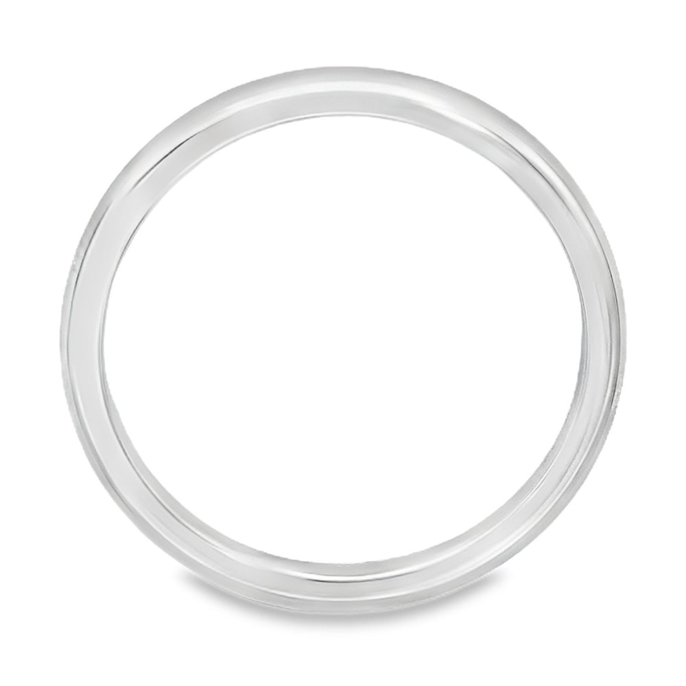 2mm Platinum Heavy Weight Court Wedding Ring - Size N