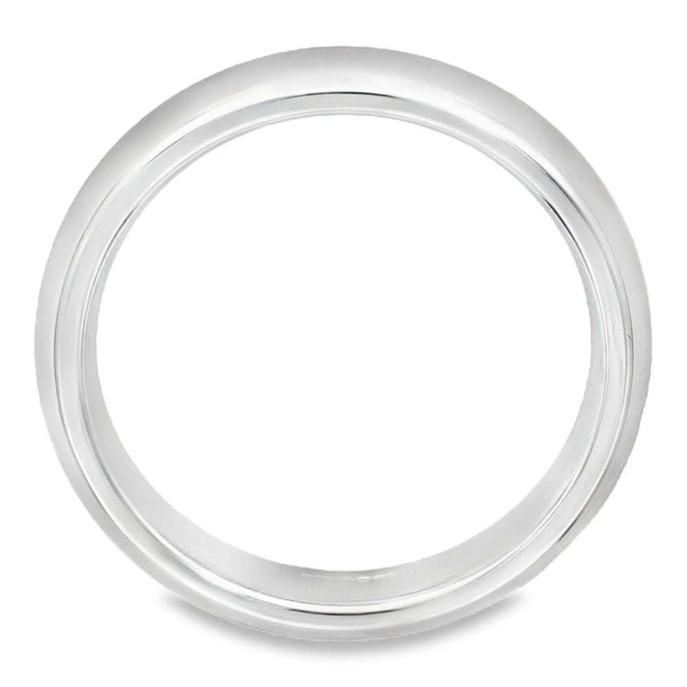 4mm Platinum Heavy Weight Court Wedding Band - Size N