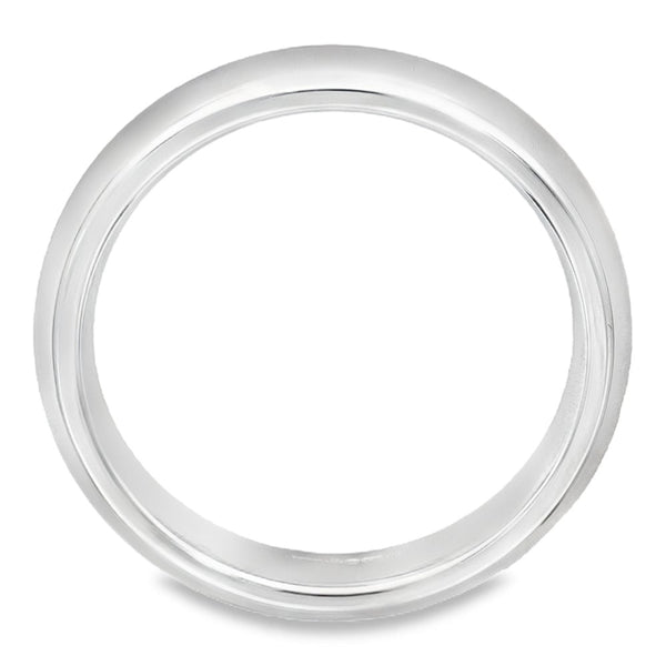 4mm Platinum Heavy Weight Court Wedding Band - Size N