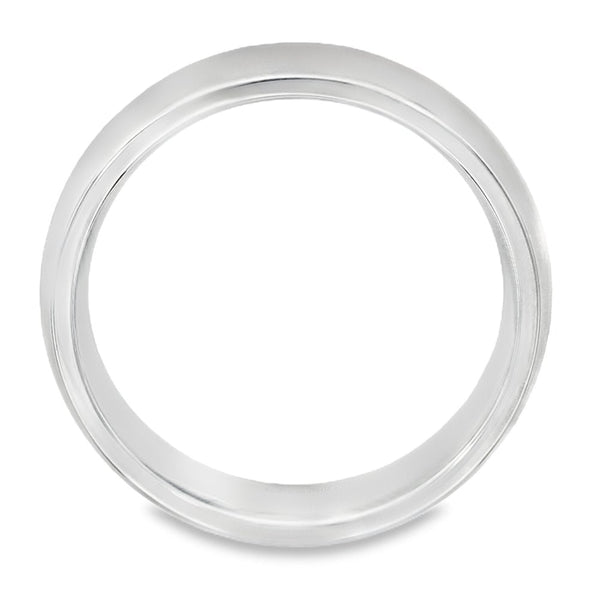 6mm Platinum Heavy Weight Court Wedding Band - Size T