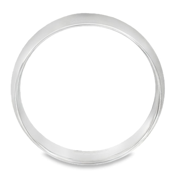 6mm Platinum Light Weight Court Wedding Band - Size T