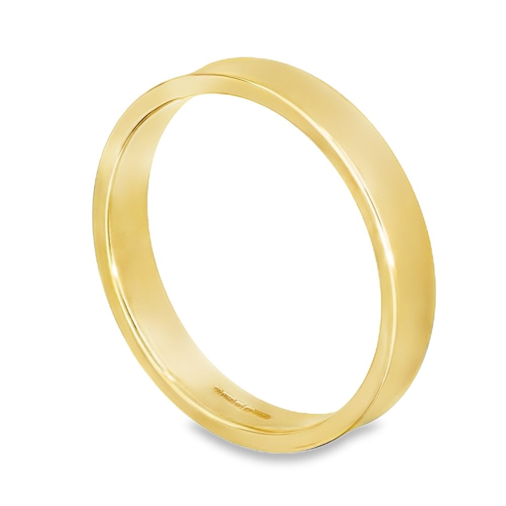 3mm 18ct Yellow Gold Medium Weight Flat Wedding Band - Size N