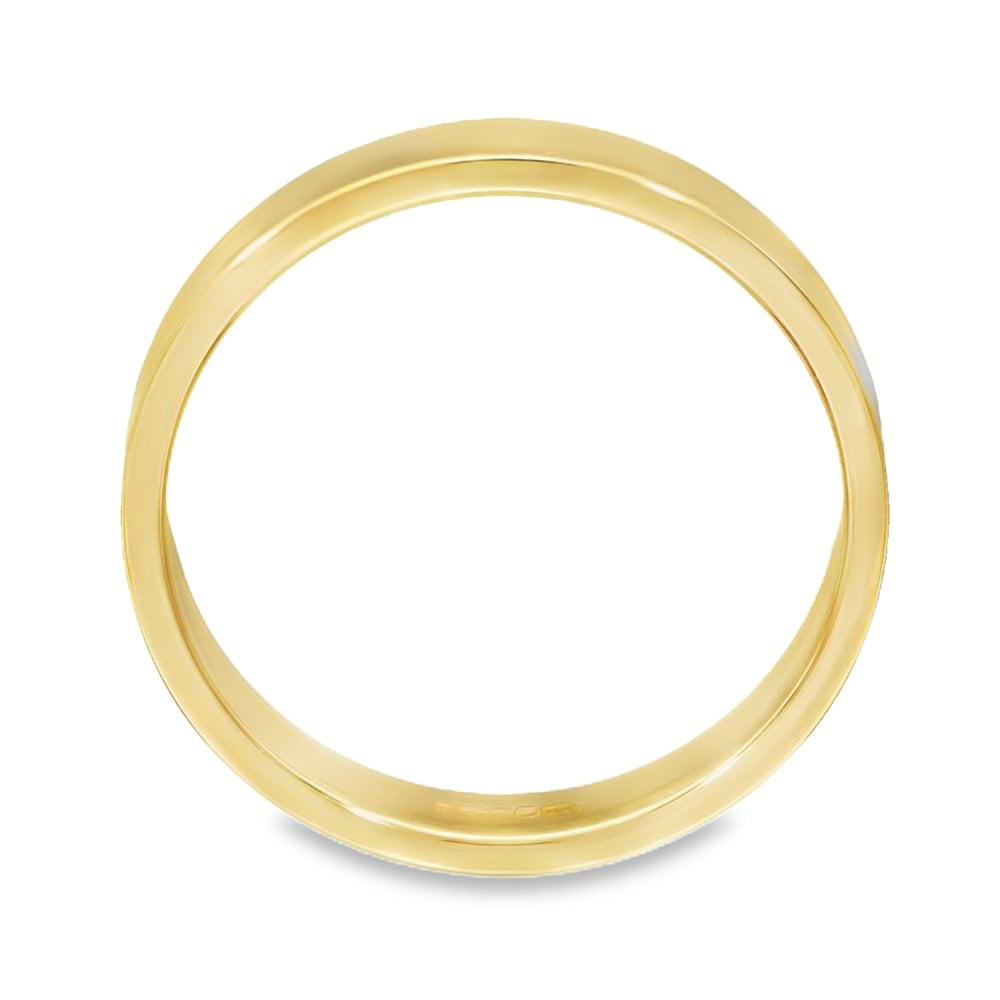3mm 18ct Yellow Gold Medium Weight Flat Wedding Band - Size N