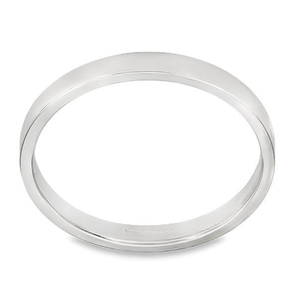 2mm Platinum Medium Weight Flat Wedding Band - Size N