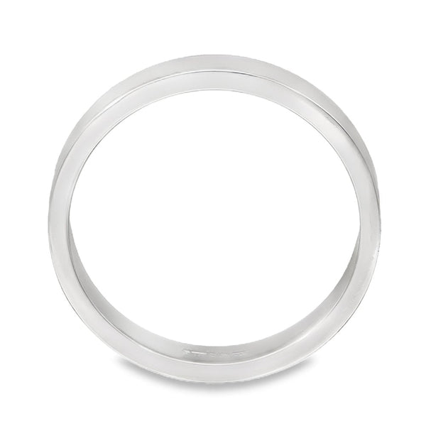 3mm Platinum Medium Weight Flat Wedding Band - Size N
