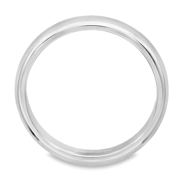 3mm Platinum Heavy Weight D-Shape Wedding Band - Size N