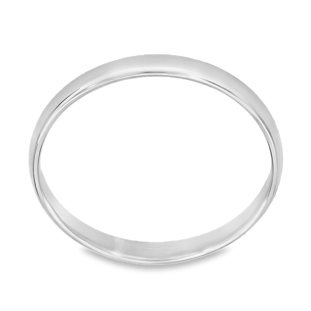 2mm Platinum Light Weight Wedding Band - Size N