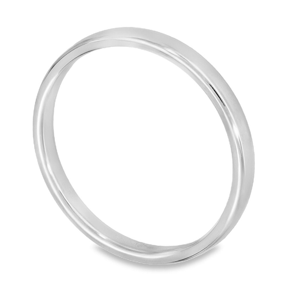 2mm Platinum Blended Court Wedding Band - Size N