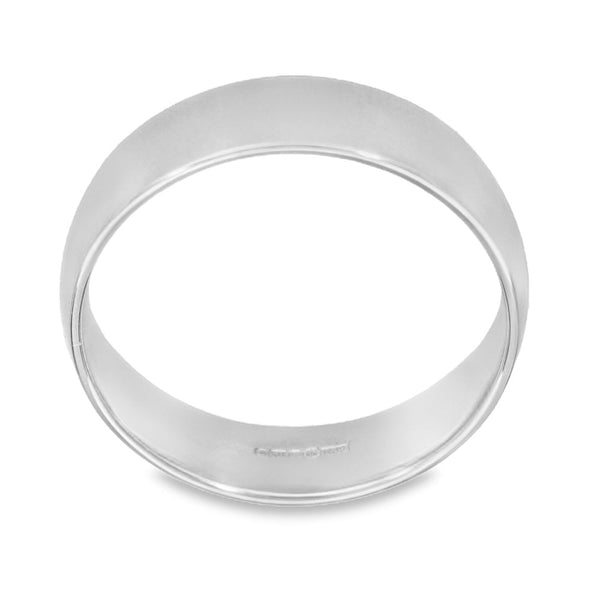 5mm Platinum Blended Court Wedding Band - Size T