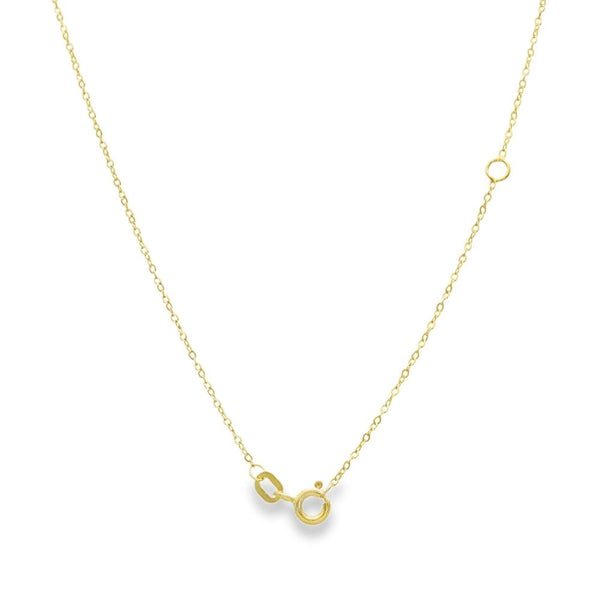 Ladies 9ct Yellow Gold Cubic Zirconia Slider Pendant & Chain
