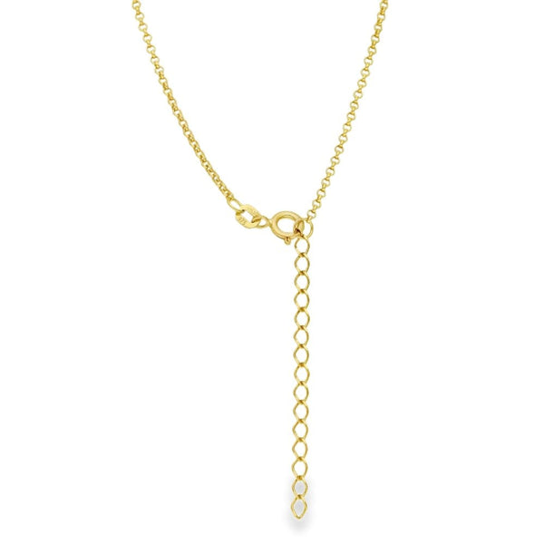 9ct Yellow Gold Pearl Necklace - 17" - 4.3g