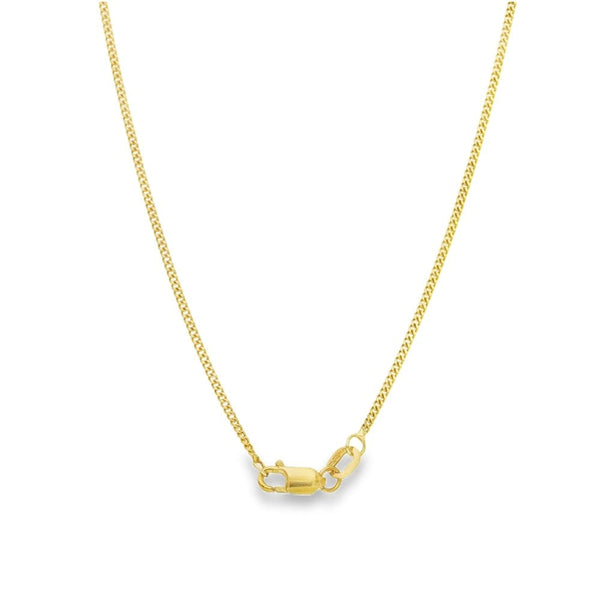 9ct Yellow Gold Diamond & Tourmaline Pendant & Chain - 18"