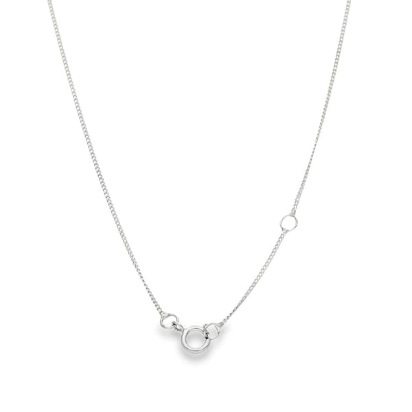 9ct White Gold Aquamarine & Diamond Pendant & Necklace - 18"