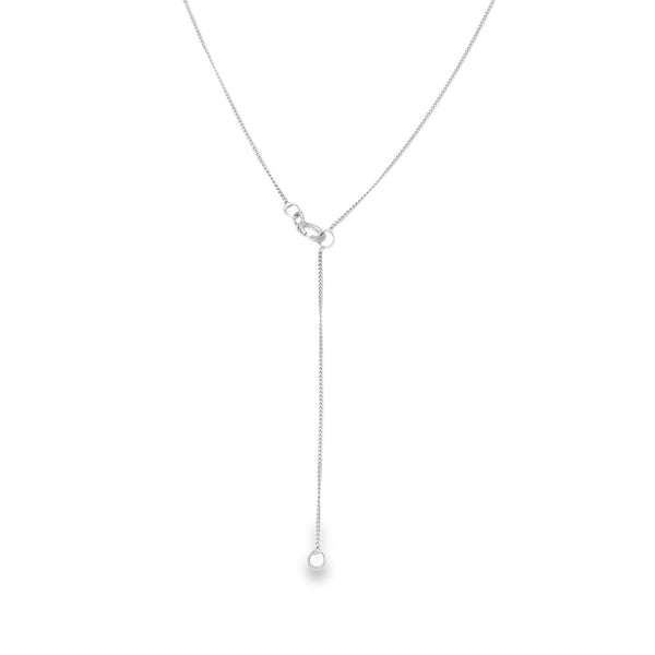 9ct White Gold Aquamarine & Diamond Pendant & Necklace - 18"