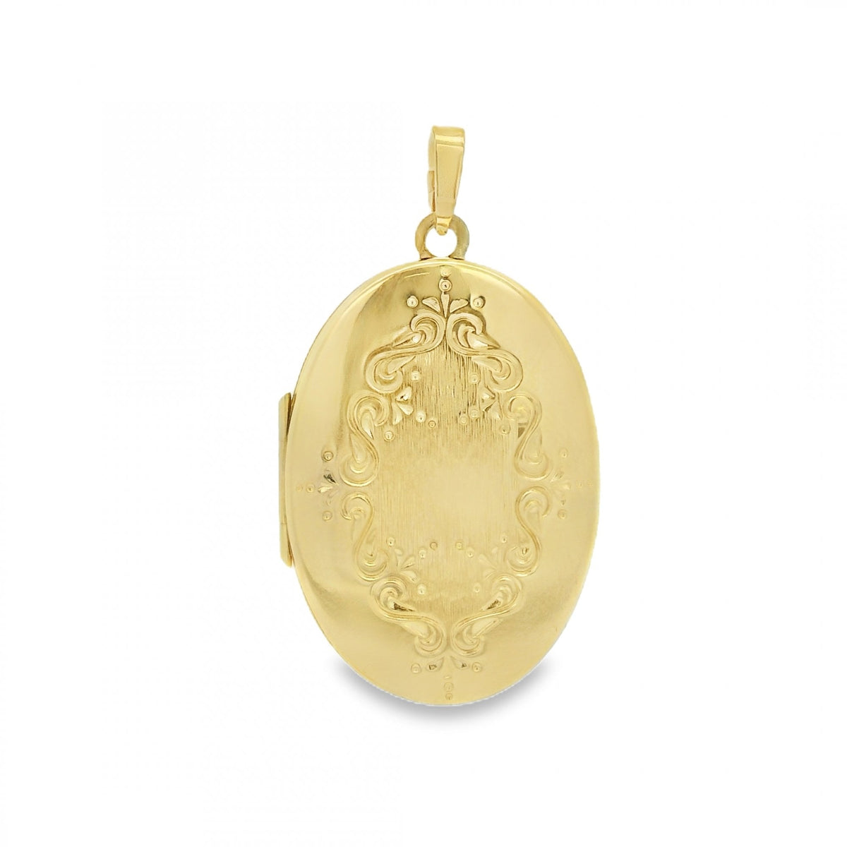 9ct Yellow Gold Engraved Locket - 19x27x4mm - 3.0g