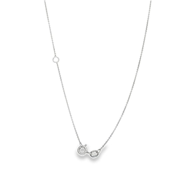 9ct White Gold Diamond & Sapphire Snowflake Pendant & Chain