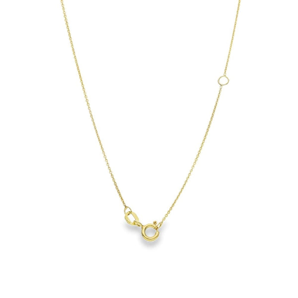 9ct Yellow Gold Diamond & Ruby Snowflake Pendant & Chain - 18"