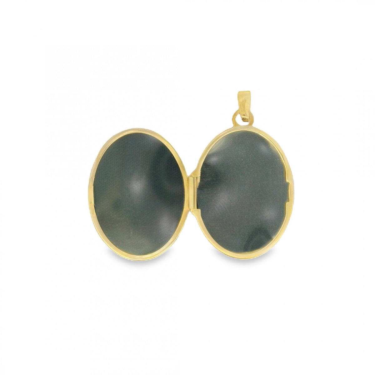 9ct Yellow Gold Half-Engraved Locket - 16x20x4mm - 1.8g
