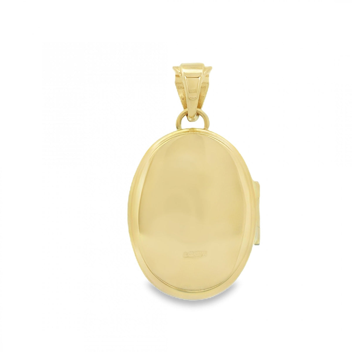 9ct Yellow Gold Oval Patterned Locket - 19x25x4mm - 6.4g