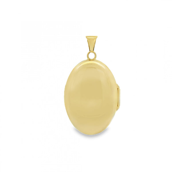9ct Yellow Gold Diamond Set Locket - 18x25x8mm - 3.1g
