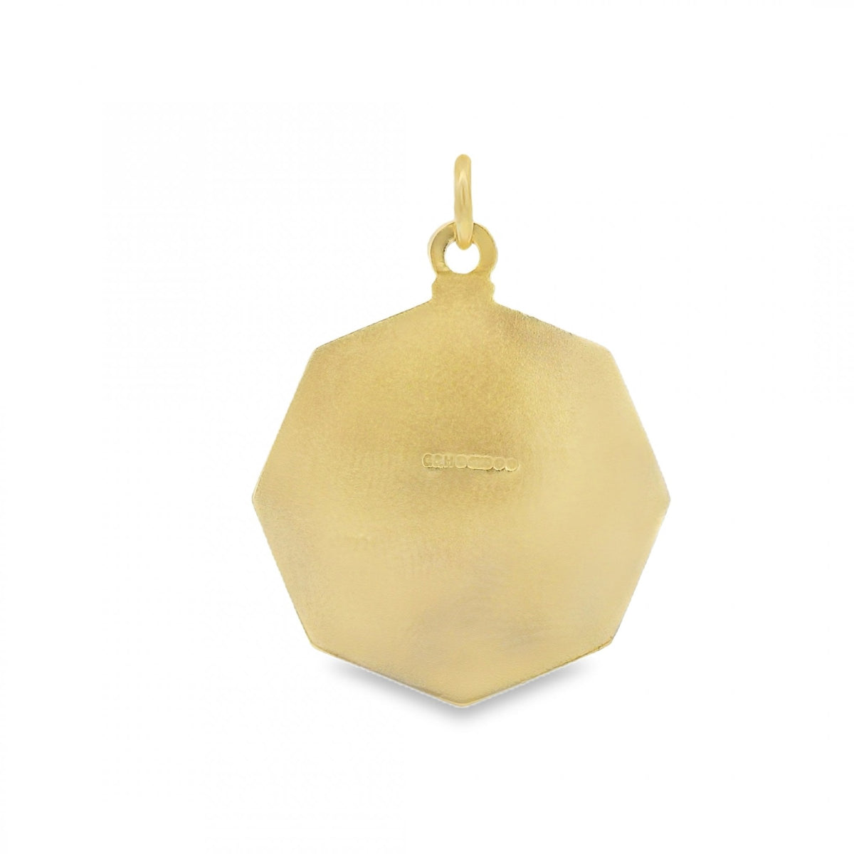 9ct Yellow Gold Hexagon St. Christopher Pendant - 25x25mm - 6.3g