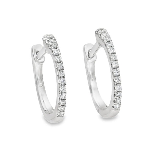 9ct White Gold Ruby & Diamond Pear Cut Drop Earrings - 0.13ct