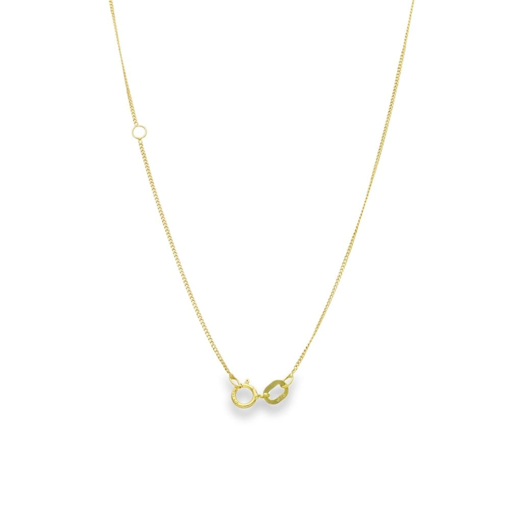 9ct Yellow Gold Emerald & Diamond Pendant & Chain - 16/18"