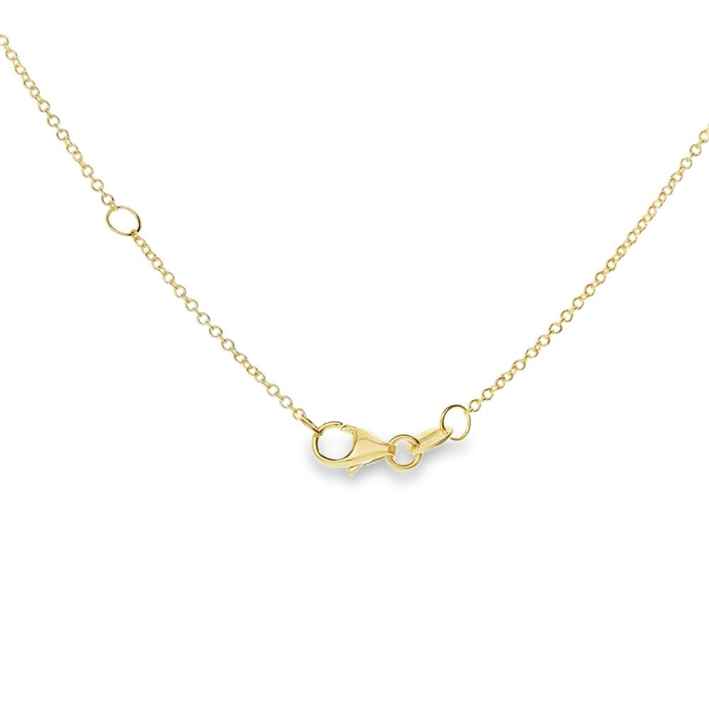 9ct Yellow Gold Cubic Zirconia Triple Cross Chain - 17/18" -1.8g