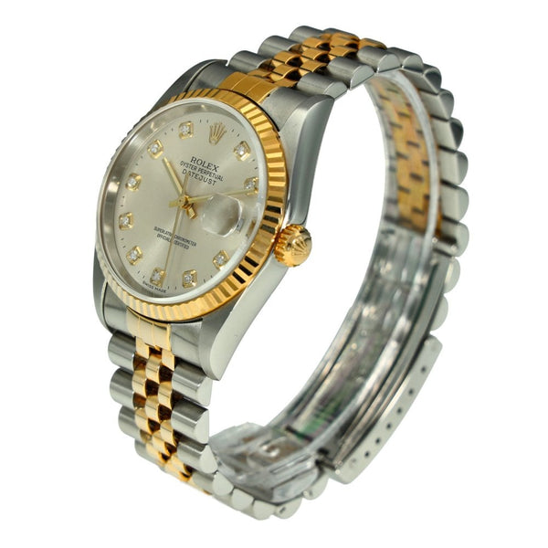Datejust 16233 - Gents Watch – Silver Diamond Dial - 2001