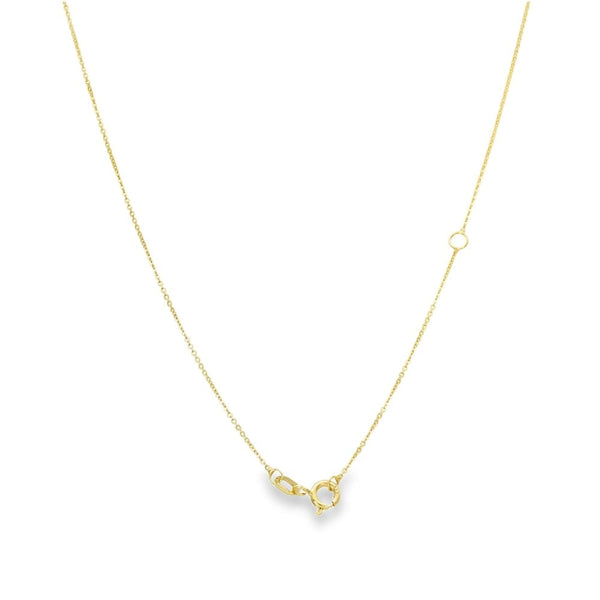 9ct Yellow Gold Diamond & Ruby Pendant & Chain - 18" - 2.3g