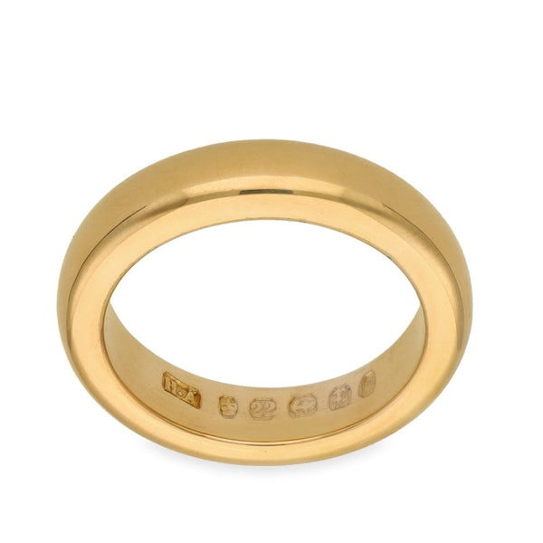 22ct Yellow Gold Wedding Band - Size R - 4mm