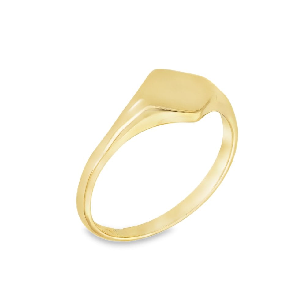 9ct Rose Gold Signet Ring - Size Q½ - 9mm