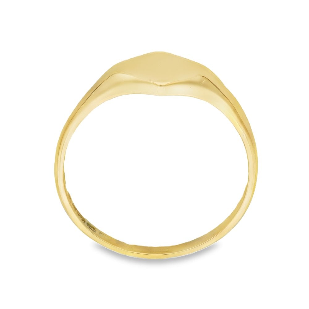 9ct Rose Gold Signet Ring - Size Q½ - 9mm