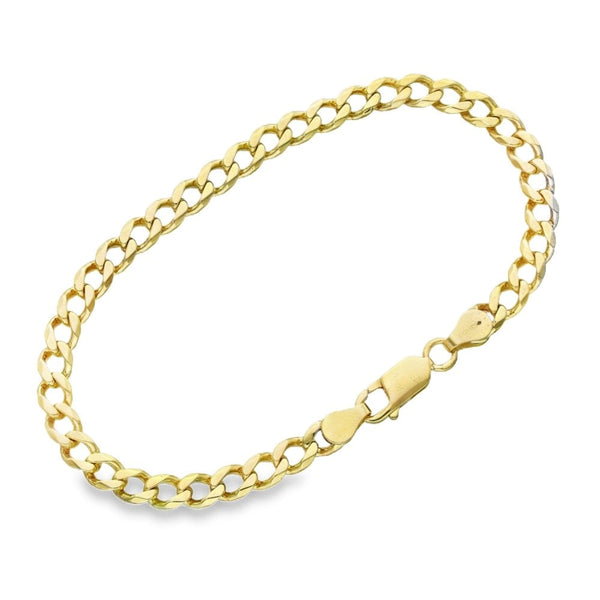 9ct Yellow Gold Curb Bracelet - 8" - 9.8g